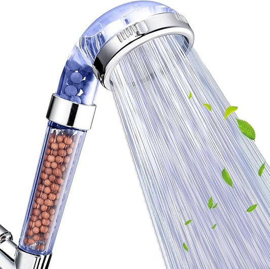 NOSAME Shower Head, Filter Filtration High Pressure Water Saving 3 Mode Function Spray Handheld Showerheads for Dry Skin & Hair | Handheld Showerheads, Filter Filtration High Pressure Water Saving 3 Mode Function Spray Shower Head for Dry Skin & Hair