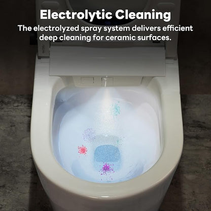 Casta Diva Smart Toilet with Bidet Built in, Auto Open Close, Foot Sensor, 1000 MaP Auto Flushing, ADA Comfort Height, Artistic Lighting, Smart Heated Seat, Foam Dispenser, Tank Built in (CD-U010Max)