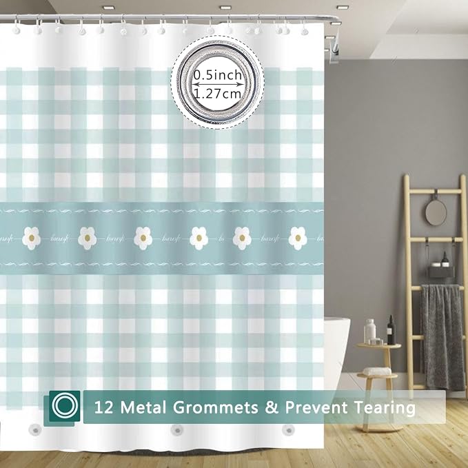Shower Curtain Liner, 100% Waterproof Peva Shower Curtains with 3 Duty Heavy Bottom Magnets and 12 Rust Proof Grommets, 72x72 Weighted Shower Liner for Shower Stall, Bathtubs