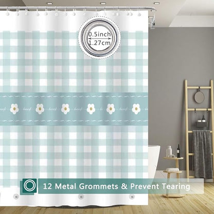 Shower Curtain Liner, 100% Waterproof Peva Shower Curtains with 3 Duty Heavy Bottom Magnets and 12 Rust Proof Grommets, 72x72 Weighted Shower Liner for Shower Stall, Bathtubs
