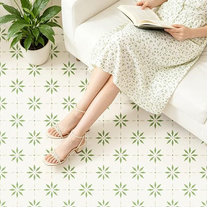 Peel and Stick Floor Tile, 7.9"x7.9" Vinyl Flooring for Bathroom Kitchen, Waterproof Non-Slip Durable Self-Adhesive Easy DIY Removable