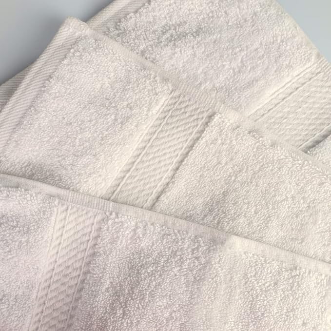 Superior Egyptian Cotton Plush & Absorbent, Face Towel Set of 6, Cream | Quick Dry, Soft Luxury Towel Set, Bath Essentials for Bathroom, Guest Bath, Spa, 2 Piece Face, Madeline Towels