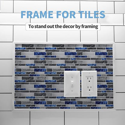 Art3d 10 ft Peel and Stick Flexible Molding Trim for Wall Tile Edge, White | Durable, Waterproof, Oil-Proof, Superior Adhesive, Useful, Easy to Clean, Ideal for Mirror Edges, Accent Walls, Backsplashes