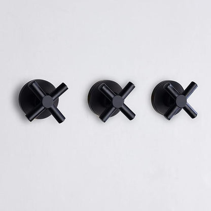 SUMERAIN Wall Mount Bathtub Faucet with Hand Shower,3 Handle Tub Shower Faucet Matte Black High Flow Waterfall Tub Filler