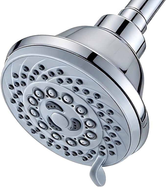 High Pressure Shower Head - 5 Spray Modes Powerful Pressure Boosting Showerhead For Bathroom - Perfect Universal Replacement for Rain Shower Heads(Chrome)