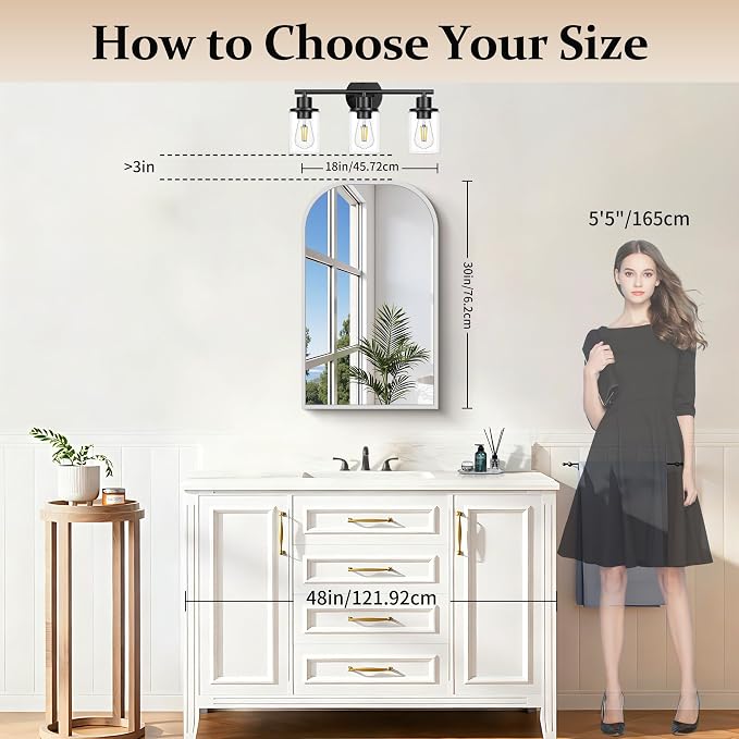 COFENY Bathroom Mirror, 18x30 inch Silver Rectangle Wall Mounted Mirror with Thin Frame, Bathroom Vanity Mirrors for Over Sink, Entryway, Living Room, Bedroom