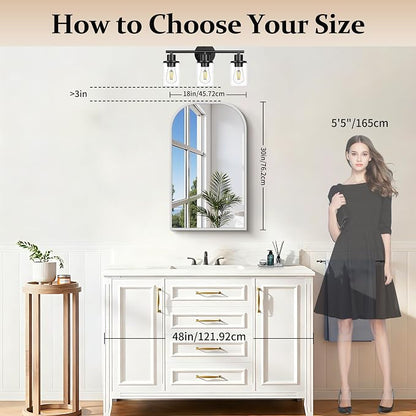 COFENY Bathroom Mirror, 18x30 inch Silver Rectangle Wall Mounted Mirror with Thin Frame, Bathroom Vanity Mirrors for Over Sink, Entryway, Living Room, Bedroom