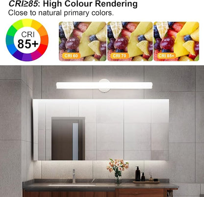 31.5 Inch LED Bathroom Vanity Light, Brightness Adjustment Vanity Light Bar 30W 3000LM, Natural White 4000K Wall Lights Fixture Over Mirror, Modern Vanity Lighting for Bathroom/Dressing Room