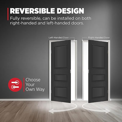 Kwikset Casey Entry Door Handle with Lock and Key, Secure Keyed Reversible Lever Exterior, for Front Entrance and Bedrooms, Satin Nickel, 4 Pack, Pick Resistant SmartKey Rekey Security and Microban
