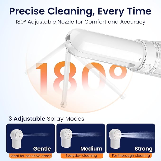Portable Electric Travel Bidet – Rechargeable Personal Perineal Cleaner, Multiple Modes, for Women, Men, Babies & Postpartum Care 320ML(10.8Oz)
