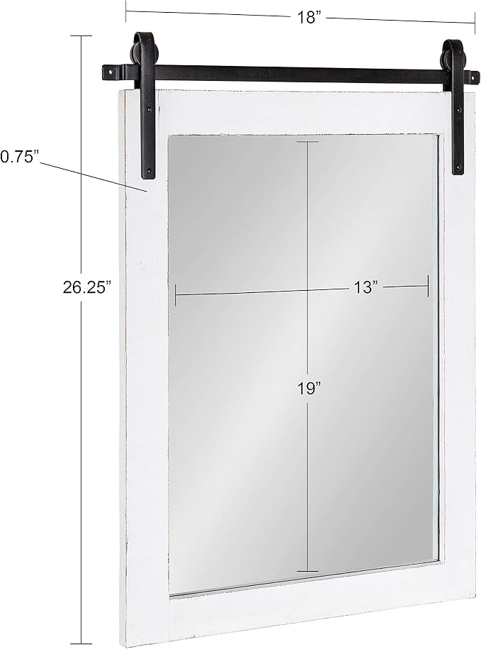 Kate and Laurel Cates Farmhouse Wall Mirror