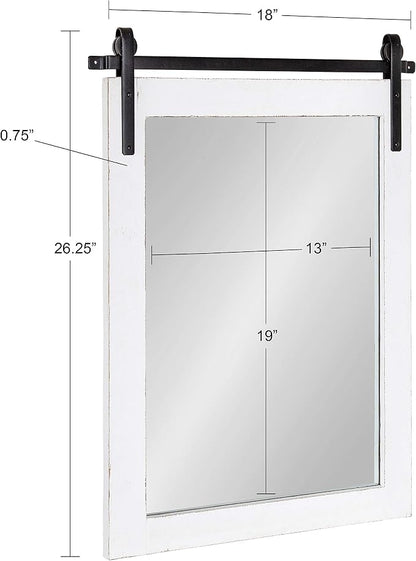 Kate and Laurel Cates Farmhouse Wall Mirror