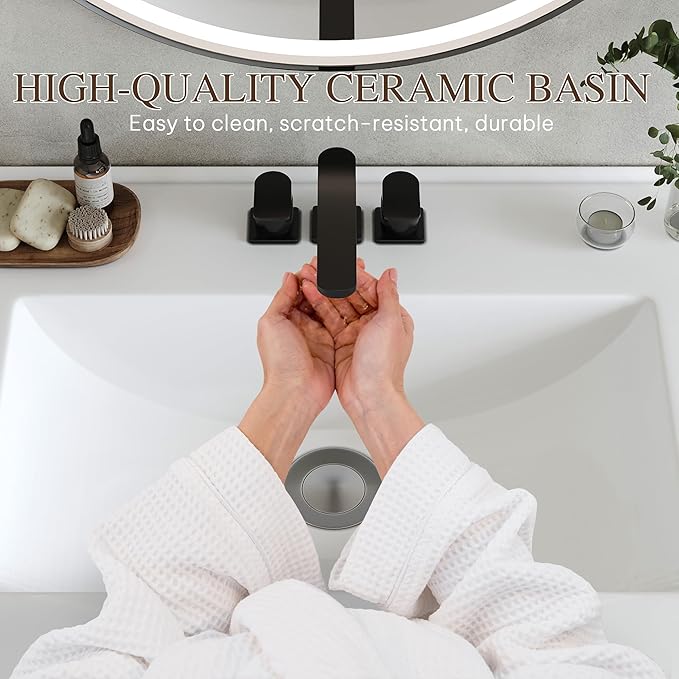 YITAHOME 24 Inch Floating Bathroom Vanity with Sink, Grey Wall Mounted Modern Bathroom Vanity, Bathroom Cabinet Vanity with Double Extra Large Doors