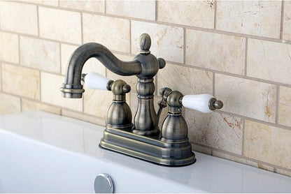 Kingston Brass KB1603PL 4 in. Centerset Bathroom Faucet, Antique Brass,4-Inch Center