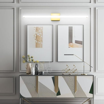 40inch Gold LED Bathroom Vanity Light Bar 36W Modern Bath Light Fixture Over Mirror Vanity Light Cool White 6000K