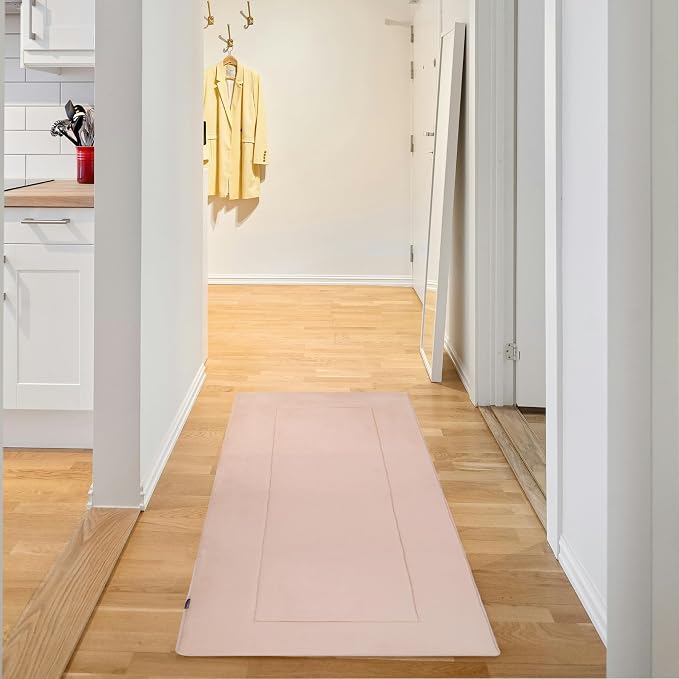 Soft Hallway Runner Rug,Washable Floor Rugs, Non Slip Memory Foam Rug,Super Water Absorption, Suitable for Bathroom Mat, Entrance,Kitchen, Living Room Decor(2x5ft Beige)