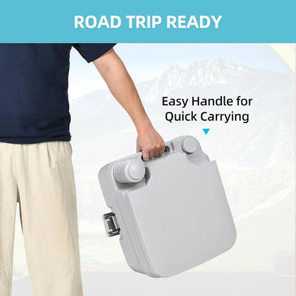 YITAMOTOR Portable Toilet, RV Toilet Travel Potty, 5.3 Gallon Waste Tank for Easy Disposal, Press Flush Pump for Odorless Cleaning, Portable Toilet for Camping, Boating, Hiking, and Trips