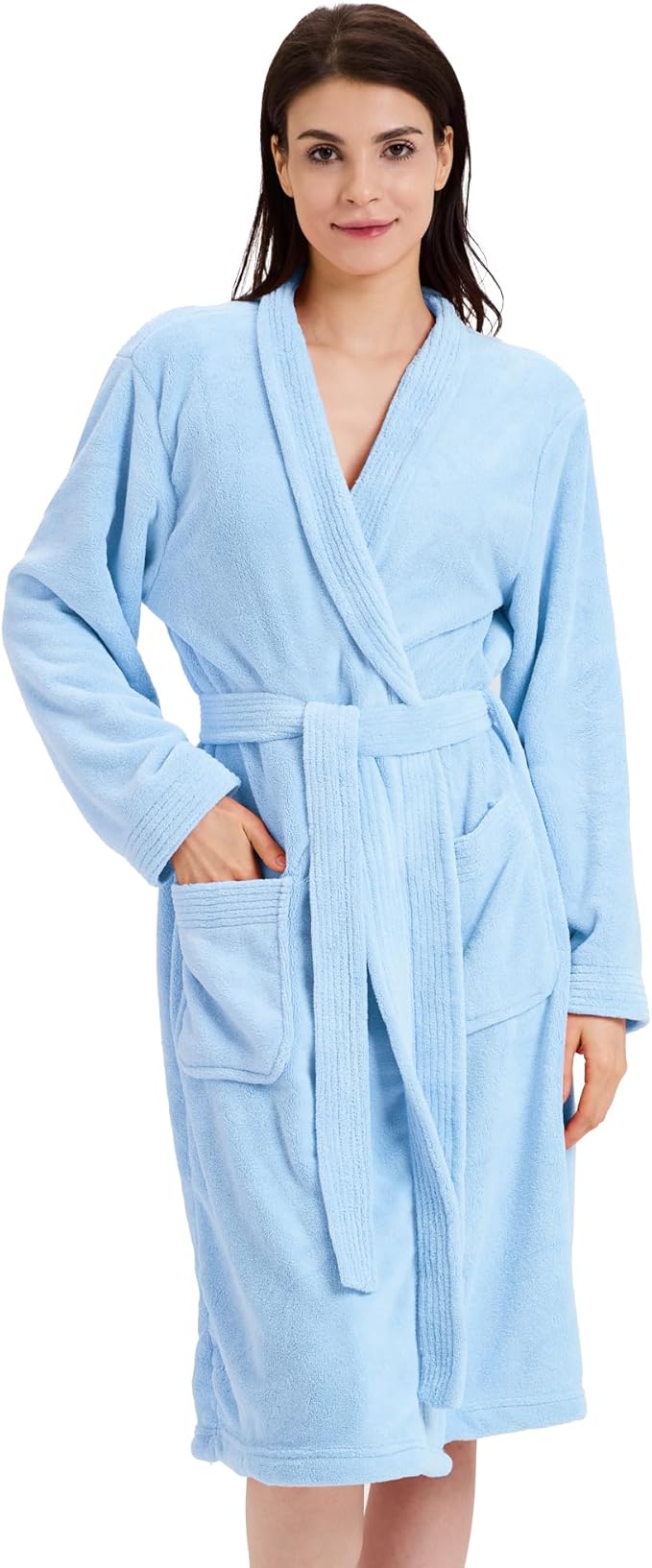 Towel Robe for Women – Soft Absorbent Kimono Bathrobe, Quick-Dry Spa Shower & Hotel Use