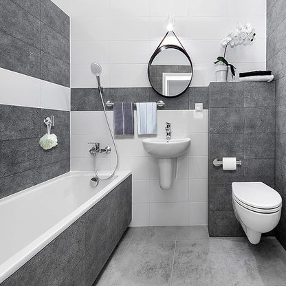 Nolimas 3-Pieces Set Brushed Nickel Bathroom Hardware SUS304 Stainless Steel Round Wall Mounted - Includes 12" Hand Towel Bar, Toilet Paper Holder, Robe Towel Hooks,Bathroom Accessories Kit