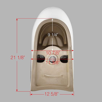 WOODBRIDGE One Piece 1.1GPF/1.6 GPF Dual Flush Elongated Toilet with Advance Smart Toilet in White