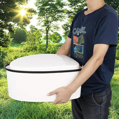 Portable Camping Toilet - Porta Potty, Portable Lightweight RV Toilet 1.5 Gallon Detachable Inner Bucket & Removable Paper Holder for Adults Outdoor, Camping, Marine, RV Travel, Emergency Use
