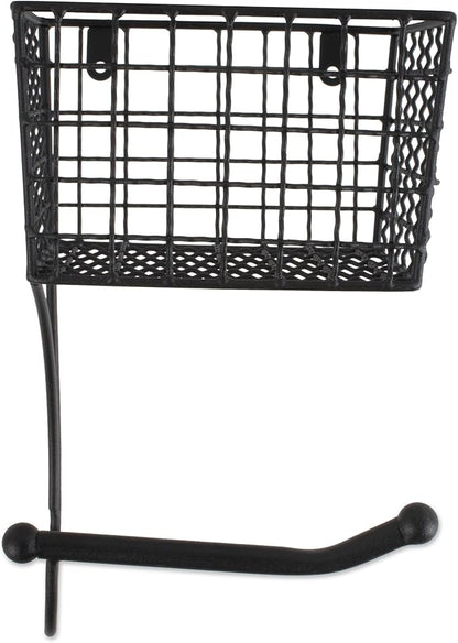 DII Rustic Farmhouse Bathroom Décor, Metal Storage, Toilet Paper Holder, Black