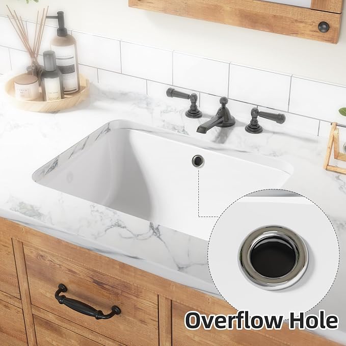 Vessel Sink 20.28x15.16 Inch, Square Ceramic Undermount Bathroom Sink, Under Counter Vanity Sink Basin, White