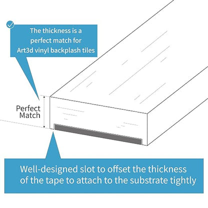Art3d 30 ft Peel and Stick Flexible Molding Trim for Wall Tile Edge, Black | Durable, Waterproof, Oil-Proof, Superior Adhesive, Useful, Easy to Clean, Ideal for Mirror Edges, Accent Walls, Backsplashes