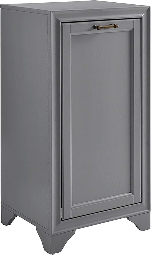 Crosley Furniture Tara Linen Storage Cabinet and Bathroom Organizer with a Drawer and Shelves, Vintage Gray