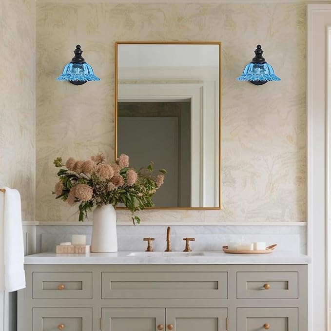 Vanity Light Black Wall Sconces Modern 1-Light Bathroom Sconces