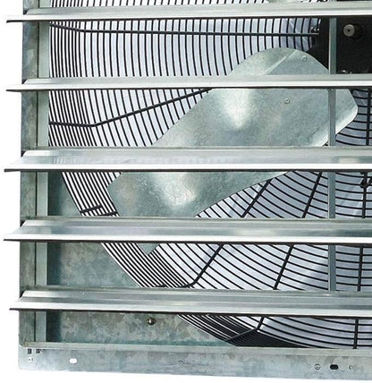 Iliving - 36" Wall Mounted Shutter Exhaust Fan - Automatic Shutter - Single Speed - Vent Fan For Home Attic, Shed, or Garage Ventilation, 6128 CFM, 9000 SQF Coverage Area, Silver (ILG8SF36S)