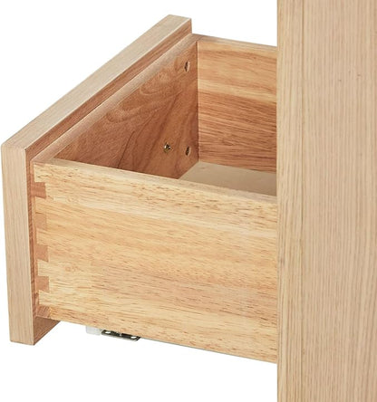 ARIEL Hepburn 60-inch Bathroom Vanity with Sink,Solid Wood, 1.5-inch Carbon Black Quartz Countertop, Single Rectangular Porcelain Sink, Soft Closing Doors, Dovetail Drawers, Oak