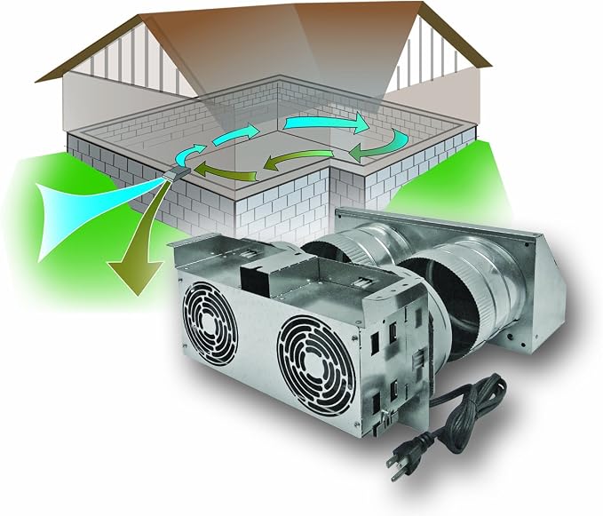 Tjernlund X2R Remote Mount Xchanger Reversible Basement Fan
