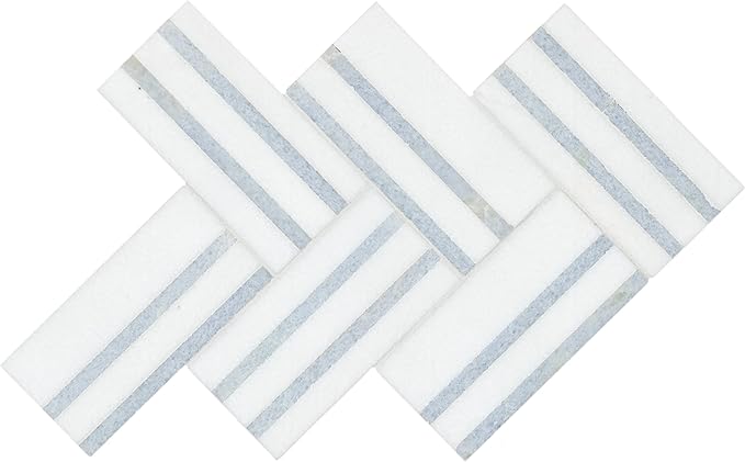 MSI Azula Linea Polished Marble Mosaic Floor and Wall Tile for Bathroom, Kitchen Backsplash, Accent Wall Tile, and Shower Wall Tile,Sample
