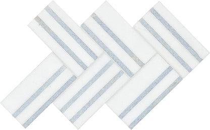 MSI Azula Linea Polished Marble Mosaic Floor and Wall Tile for Bathroom, Kitchen Backsplash, Accent Wall Tile, and Shower Wall Tile,Sample