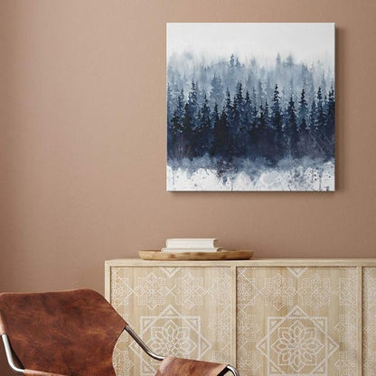 Renditions Gallery Indigo Forest Wall Art, Premium Gallery Wrapped Canvas Decor, Ready to Hang, 16 in H x 16 in W, Made in America Print