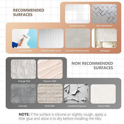 Peel and Stick Subway Tile 10-Sheet Kitchen Wall Backsplash White Blue Marble Tile Heat Resistant Self-Adhesive 12''x12'' Waterproof Glossy Wall Panel Vinyl for Bathroom Living Room Renter