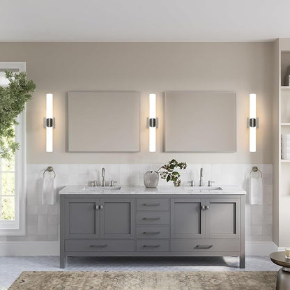 22" Brushed Nickel Bathroom Vanity Lights, Wall Lighting Fixtures | Modern Wall Light for Bathroom Bedroom Living Room Hallway