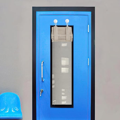 NICETOWN Classroom Door Window Cover, Blackout Shades for Classroom Windows, Room Darkening Design Blocks Views, Small Cover Lockdown Shade with Self Adhesive Hooks,10W x 30L, Angora