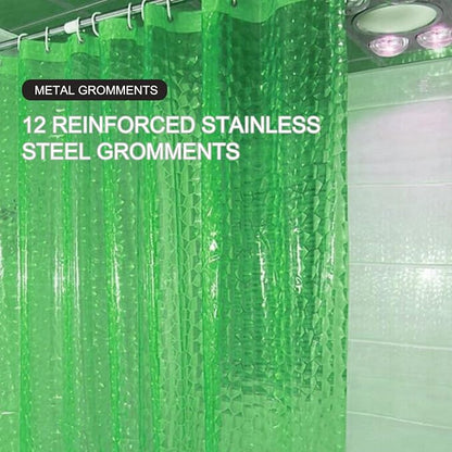 Shower Curtain Liner, 100% Waterproof EVA 3D Shower Curtains with 3 Duty Heavy Bottom Magnets and 12 Rust Proof Grommets, 72x72 Weighted Shower Liner for Shower Stall, Bathtubs