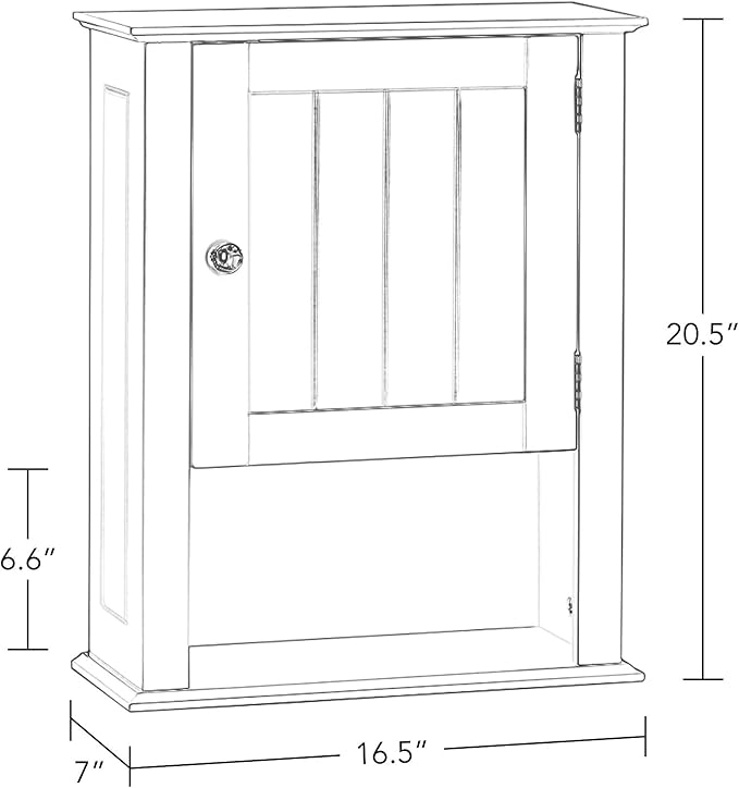 RiverRidge Ashland Bathroom Cabinet Espresso Single Door Compact Wall Mount Storage Medicine Cabinet for Bathroom