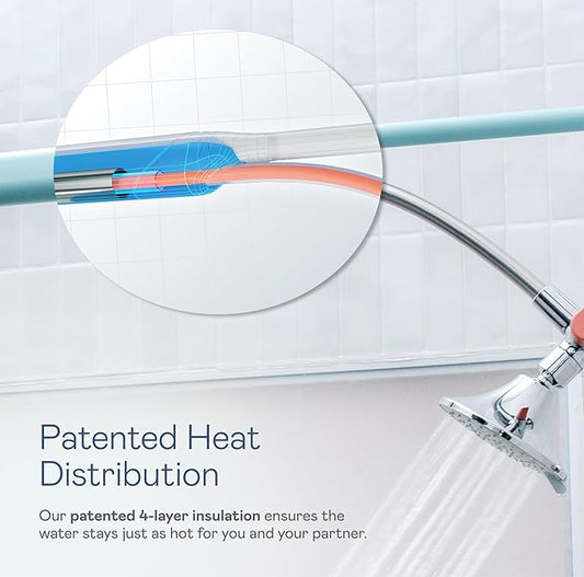 BOONA Tandem Shower as seen on Shark Tank Dual Shower Head for Couples | Retro Miami, One Showerhead