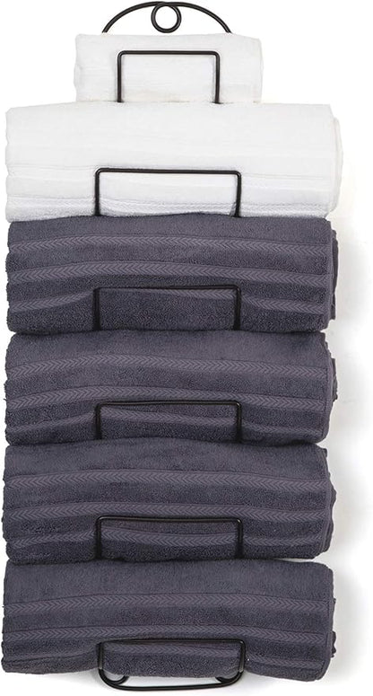 Towel Racks for Bathroom Wall Mounted Metal Wine Rack Towel Shelf Towel Holder for Bath Bronze
