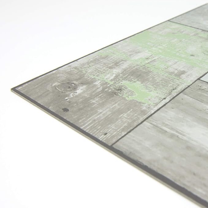 FloorPops FP3290 Boardwalk Peel & Stick Floor Tiles, Grey (Pack of 2)