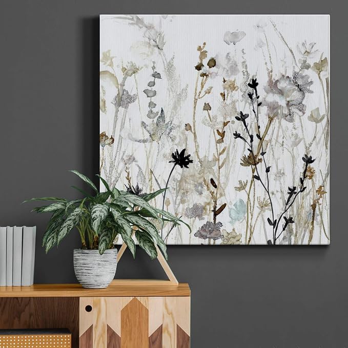 Renditions Gallery Wildflower Mist Wall Art, Premium Gallery Wrapped Canvas Decor, Ready to Hang, 40 in H x 40 in W, Made in America Print, AZS-WC24-19227-R-4040-MK
