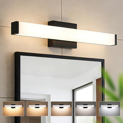 22IN Black Bathroom Vanity Light 19W 5CCT 3 Brightness Modes ETL Listed