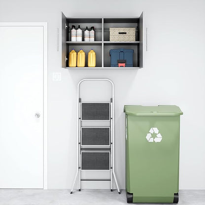 Prepac's HangUps Upper Storage Cabinet - Elegant and Spacious Wall Cabinets to Maximize Your Storage, 36" Size, Classic Light Gray Finish