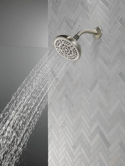Delta Faucet 8-Spray Touch-Clean Shower Head Brushed Nickel, Delta Shower Heads, Showerhead, Brushed Nickel Shower Head, 2.5 GPM Water Flow, Stainless 75898CSN