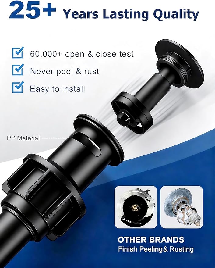 Bathroom Faucets for Sink 3 Hole, Bathroom Sink Faucet Widespread 8 Inch, Matte Black Faucet with Pop Up Drain and Hose