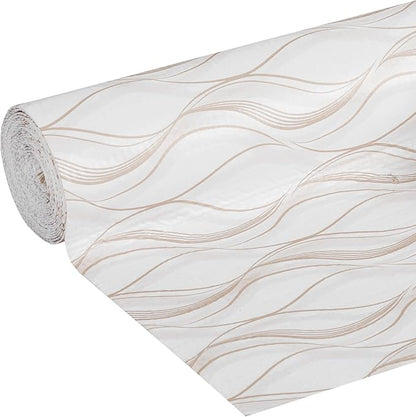 Smooth Top EasyLiner for Cabinets & Drawers - Easy to Install & Cut to Fit - Shelf Paper & Drawer Liner Non Adhesive - Non Slip Shelf Liner - 12in. x 10ft. - 6 Roll Project Pack - Taupe Svelte
